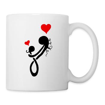 Mutter Tochter Lieben - Tasse - Weiß - Rechts