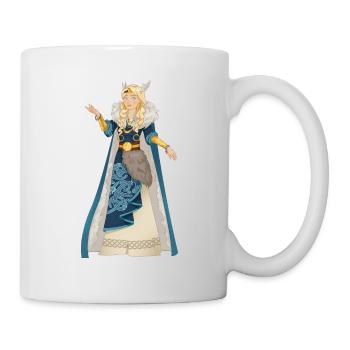 Reine blonde du Moyen Âge viking du Nord - Mug blanc - blanc - Droite