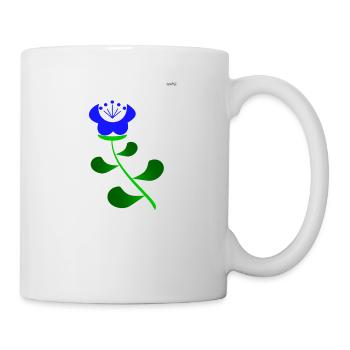 Blue folk art motive #3 - Mug - white - Right