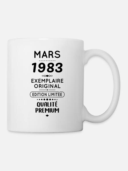 Anniversaire 40 ans - Mars 1983 Original - Mug blanc - blanc