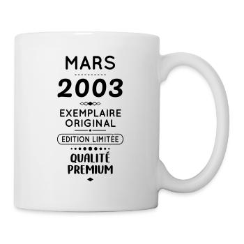 Anniversaire 20 ans - Mars 2003 Original - Mug blanc - blanc - Droite