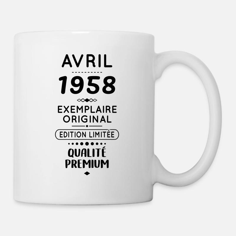 Anniversaire 65 ans - Avril 1958 Original - Mug blanc - blanc