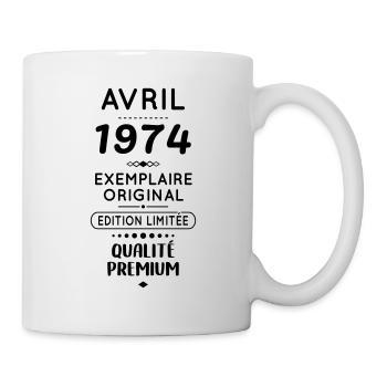 Anniversaire 50 ans - Avril 1974 Original - Mug blanc - blanc - Droite
