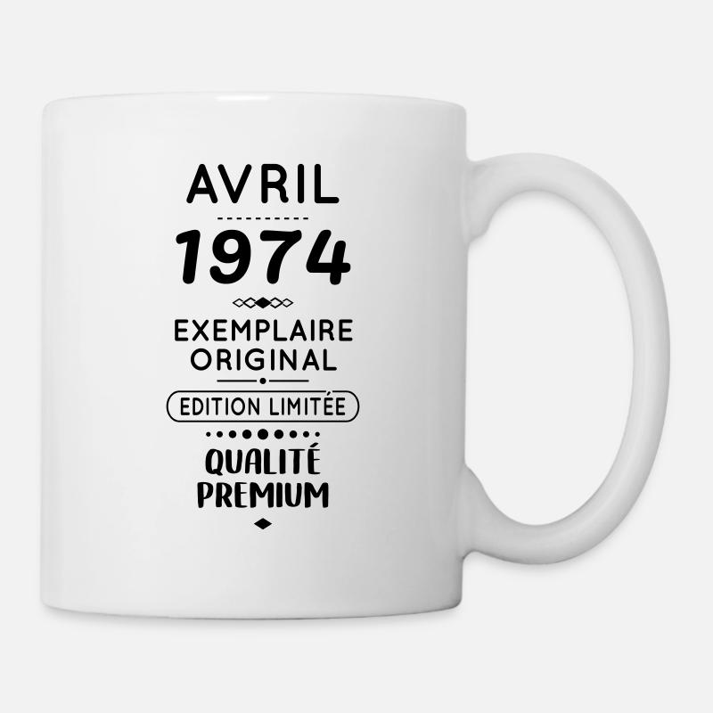 50-jähriges Jubiläum - April 1974 Original - Tasse - Weiß