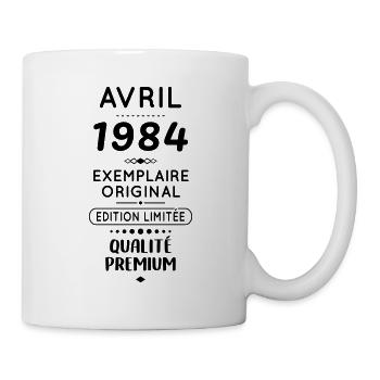 Anniversaire 40 ans - Avril 1984 Original - Mug blanc - blanc - Droite