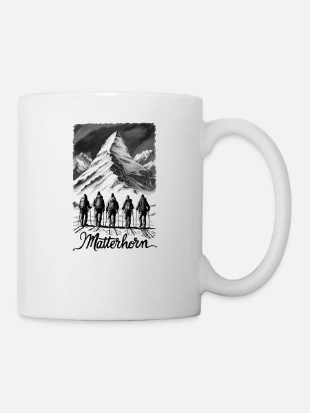 Matterhorn Bergsteiger Design für Abenteuerlustige - Tasse - Weiß