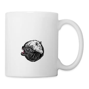 Ying-Yang-Wolf - Tasse - Weiß - Rechts