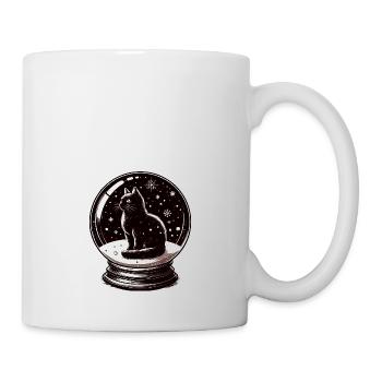 Snow globe with black cat winter for - Mug - white - Right