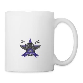 Crâne de moto - Mug blanc - blanc - Droite