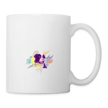 Hund Hund Buntes Tier Lieblich schön - Tasse - Weiß - Rechts
