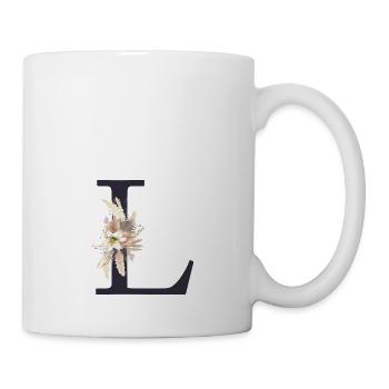 Customizable Monogram L Floral - Mug - white - Right