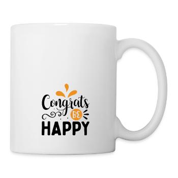 Design Congrats be happy - Mug blanc - blanc - Droite