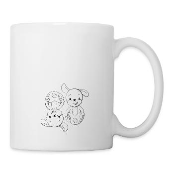 Lapins jumeaux - Mug blanc - blanc - Droite