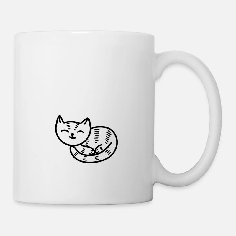 Snoozing Kitty (Tigre) - Mug blanc - blanc