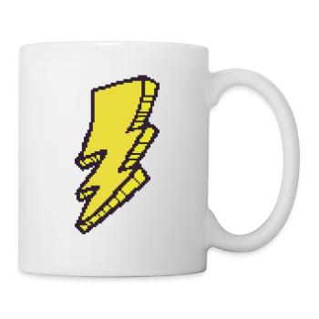 Pixel-Art Lightning - Mug blanc - blanc - Droite