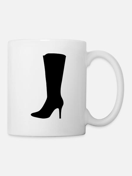 Stiefel - Tasse - Weiß