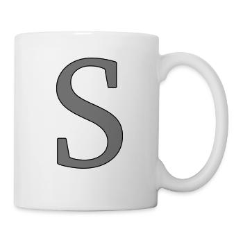 Lettre S lettre initiale - Mug blanc - blanc - Droite