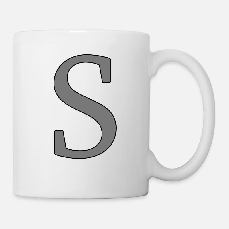 Buchstabe S Anfangsbuchstabe - Tasse - Weiß