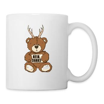 Ours Bouc politique drôle vert non merci déclaration - Mug blanc - blanc - Droite