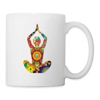 Meditation Yoga Zen Om Namaste Yogini Geschenkidee - Tasse - Weiß - Rechts