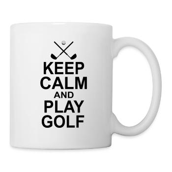 Keep Calm And Play Golf Golf Player Golfing Driver - Tasse - Weiß - Rechts