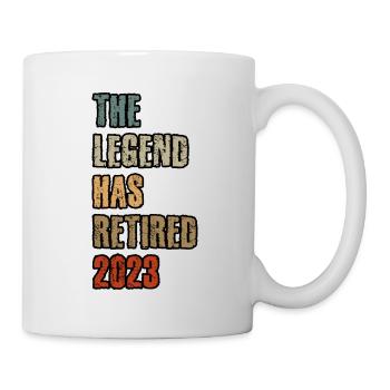 The Legend Has Retired 2023 Retirement Pension Pen - Tasse - Weiß - Rechts