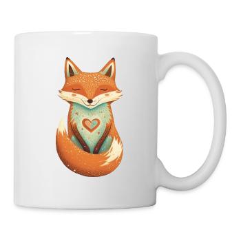 Fox Forest Animals Love Heart Nature Animal Child Baby - Mug - white - Right