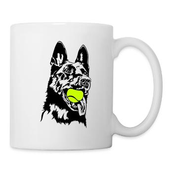 Deutscher Schäferhund Balljunkie Hunde Wilsigns - Tasse - Weiß - Rechts