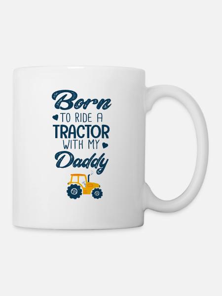 né pour conduire un tracteur avec papa - Kop/krus - hvid
