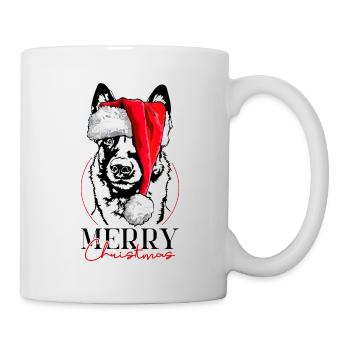 Père Noël Malinois Joyeux Noël Chiens Chien Wilsigns - Mug blanc - blanc - Droite