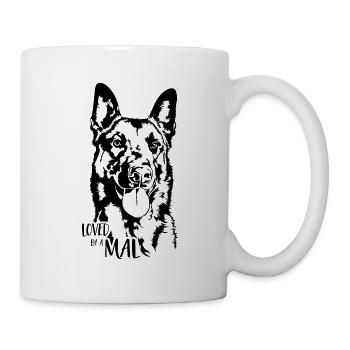 Loved by a Mal Malinois Dog Saying Dogs Wilsigns - Mug - white - Right