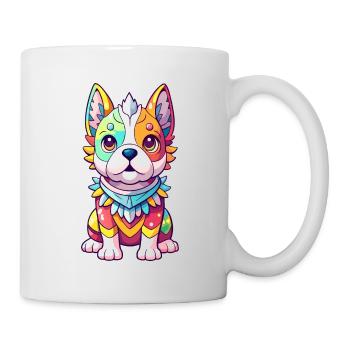 Bunter Hund - Tasse - Weiß - Rechts