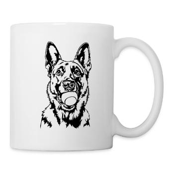 Malinois Ball Ball Junkie Dogs Wilsigns - Mug - white - Right