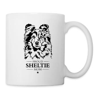 Sheltie Maman Chien Chien Shetland Chien de berger Wilsigns - Mug blanc - blanc - Droite