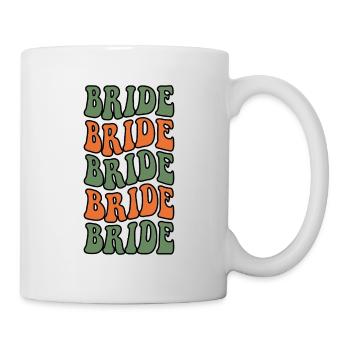 BRIDE - enterrement de vie de jeune fille vert - Orange - Mug blanc - blanc - Droite