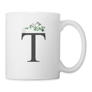 T with Shamrocks - Mug - white - Right