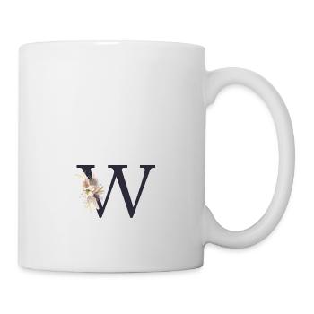 Monogramme personnalisable W Floral - Mug blanc - blanc - Droite