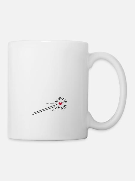 Cartoon Heart / Flying Heart (2c) - Mug - white