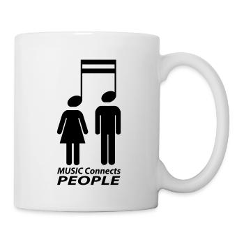 music connects people - Mug blanc - blanc - Droite