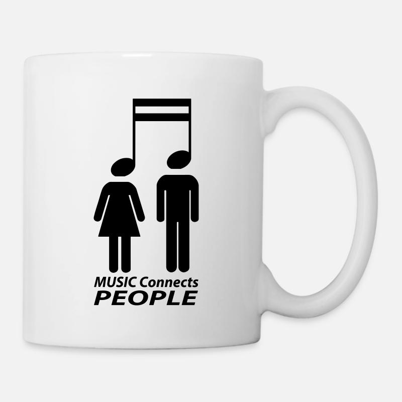 music connects people - Tasse - Weiß