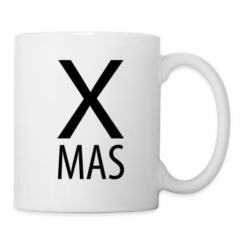 Lettrage de typographie X-MAS - Mug blanc - blanc - Droite