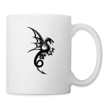 Drache - Tasse - Weiß - Rechts