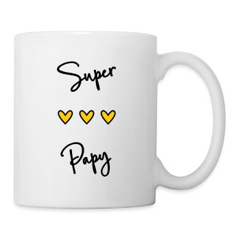 SUPER PAPY. PAPY. FÊTE DES PÈRES. BONNE FÊTE PAPY. - Mug blanc - blanc - Droite