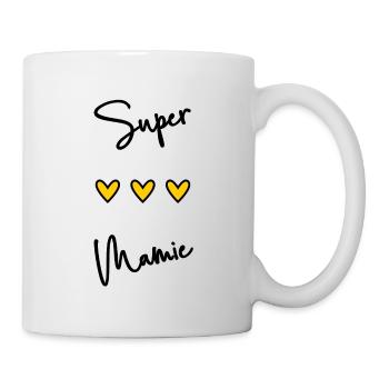 MAMIE. BONNE FÊTE MAMIE. SUPER MAMIE. FÊTE - Mug blanc - blanc - Droite