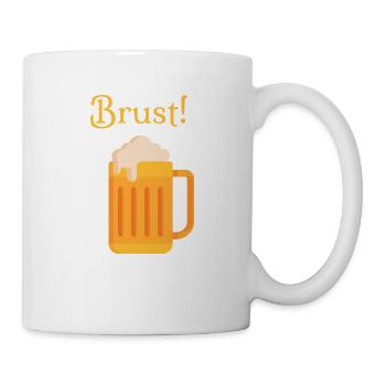 Bier Brust! - Tasse - Weiß - Rechts