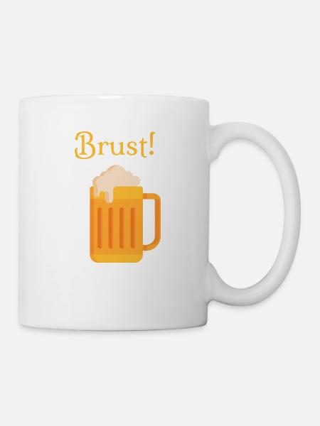 Bier Brust! - Tasse - Weiß