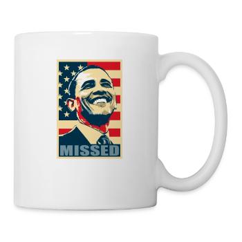 Barack Obama verschossen Propaganda-Plakat Pop-Art - Tasse - Weiß - Rechts