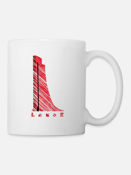Laboe Marine-Ehrenmal – Modernes Grafik-Design - Tasse - Weiß