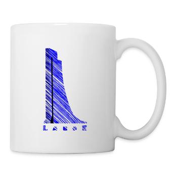 Laboe Naval Memorial – Modern Line Art Design - Mug - white - Right
