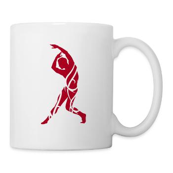 Danse mâle tribal de - Mug blanc - blanc - Droite